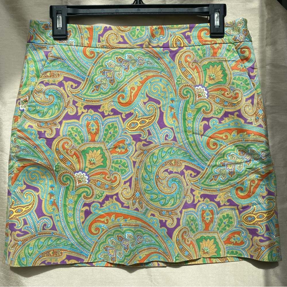 Vintage Ralph Lauren Golf skort paisley mint teal